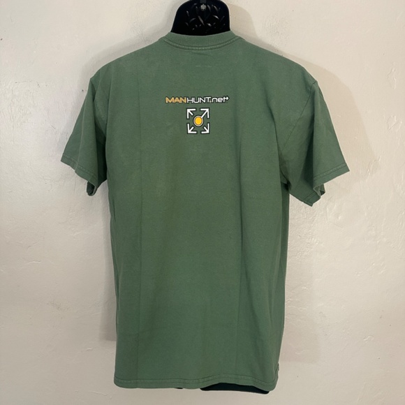 Manhunt Vintage T Shirt Medium Gently worn 100% cotton 20.5" armpit to armpit - Picture 3 of 5